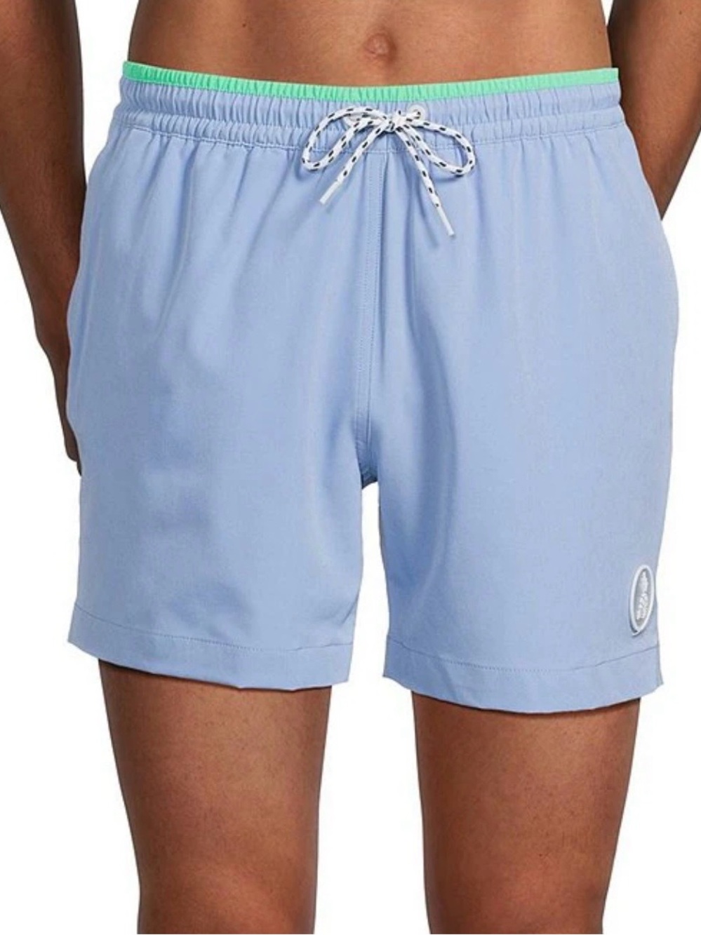 Chubbies Dusty Blue Alpine Skies 5.5 Inch Inseam Swim Trunks Men's Size Small